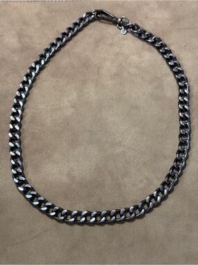Chunky Gunmetal Chain Necklace
